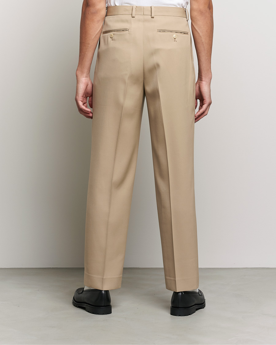 Mies | Housut | Auralee | Wool Two Tuck Slacks Beige