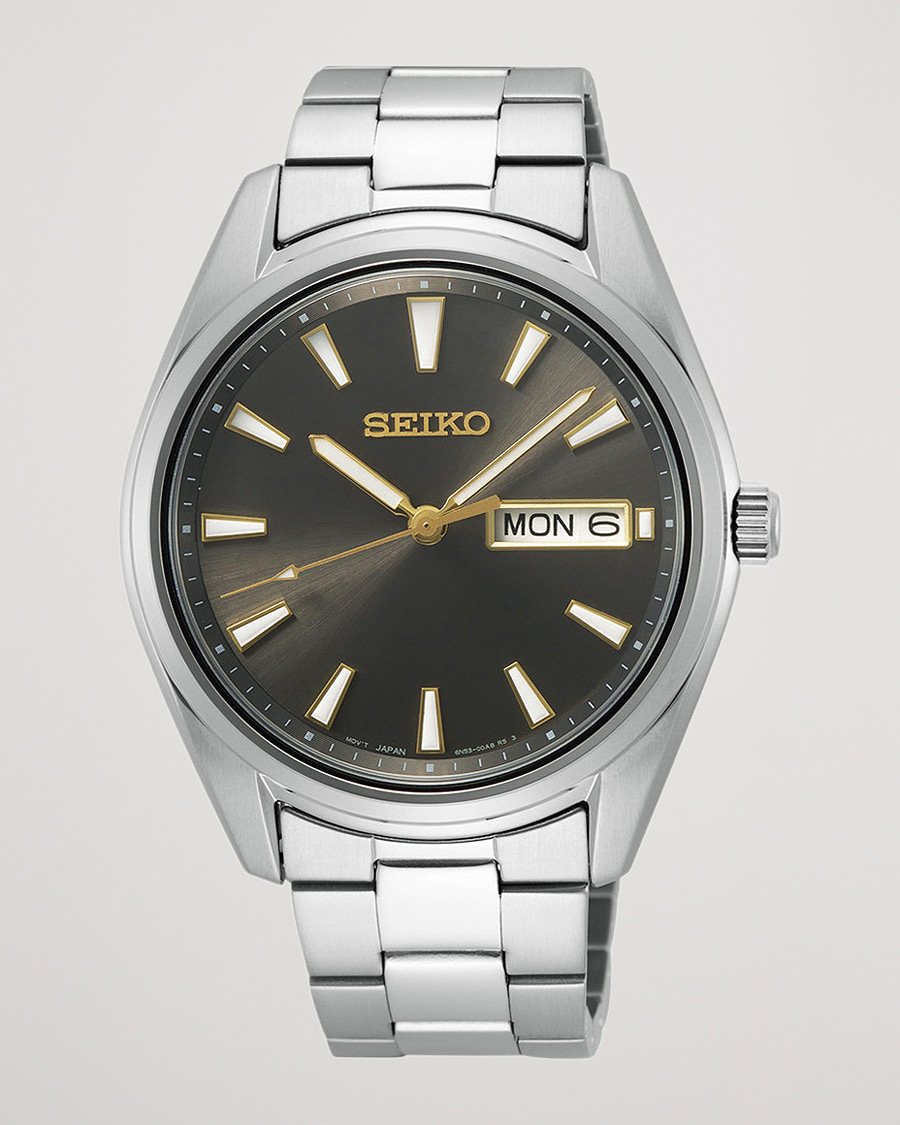 Miehet |  | Seiko | Classic Day Date 40mm Steel Grey Dial