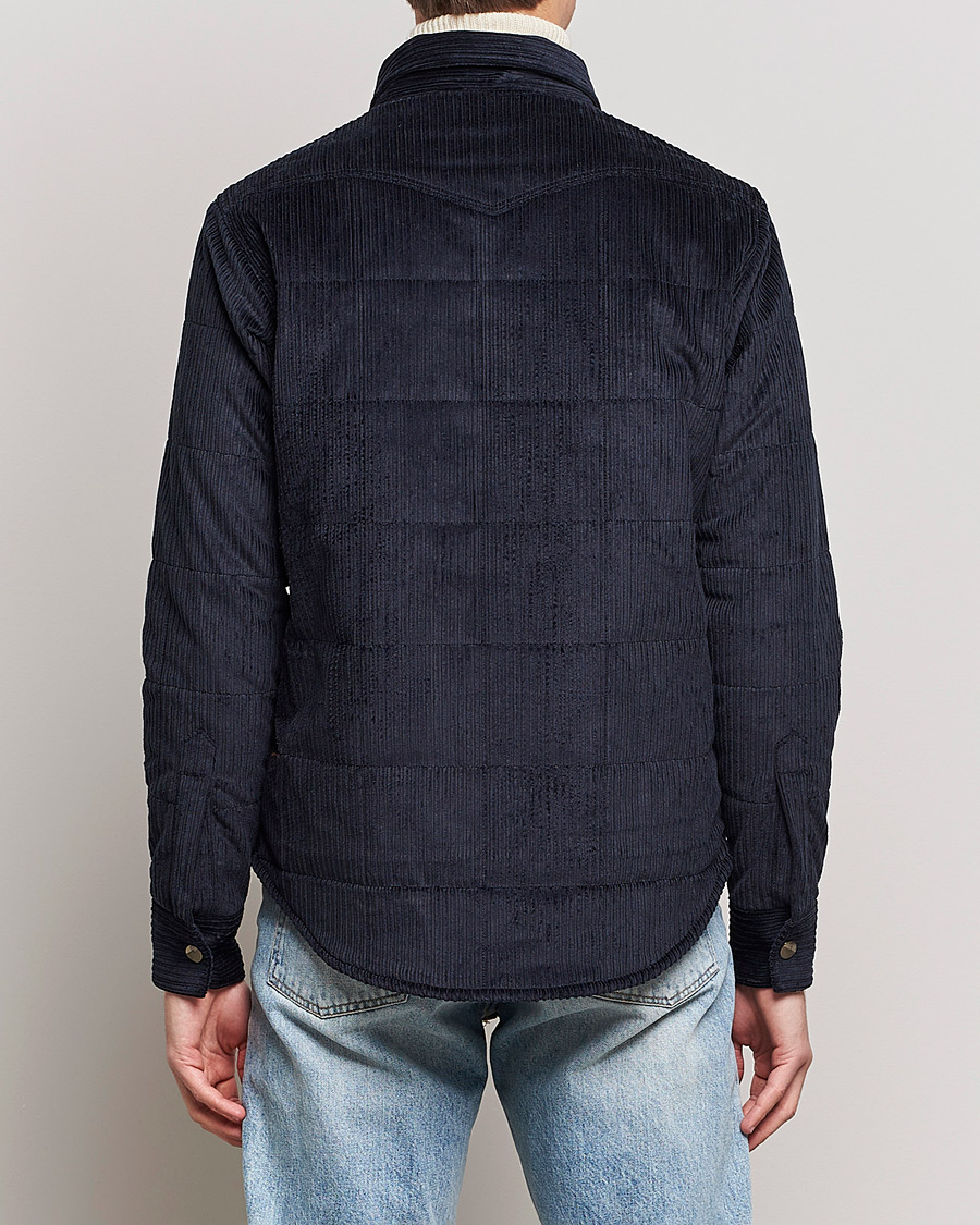 Mies | Kauluspaidat | Holubar | Montana Padded Cord Overshirt Dark Blue