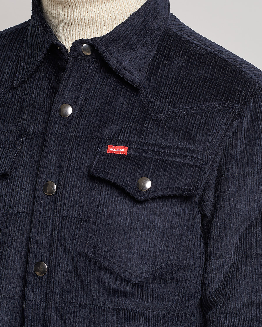 Mies | Kauluspaidat | Holubar | Montana Padded Cord Overshirt Dark Blue