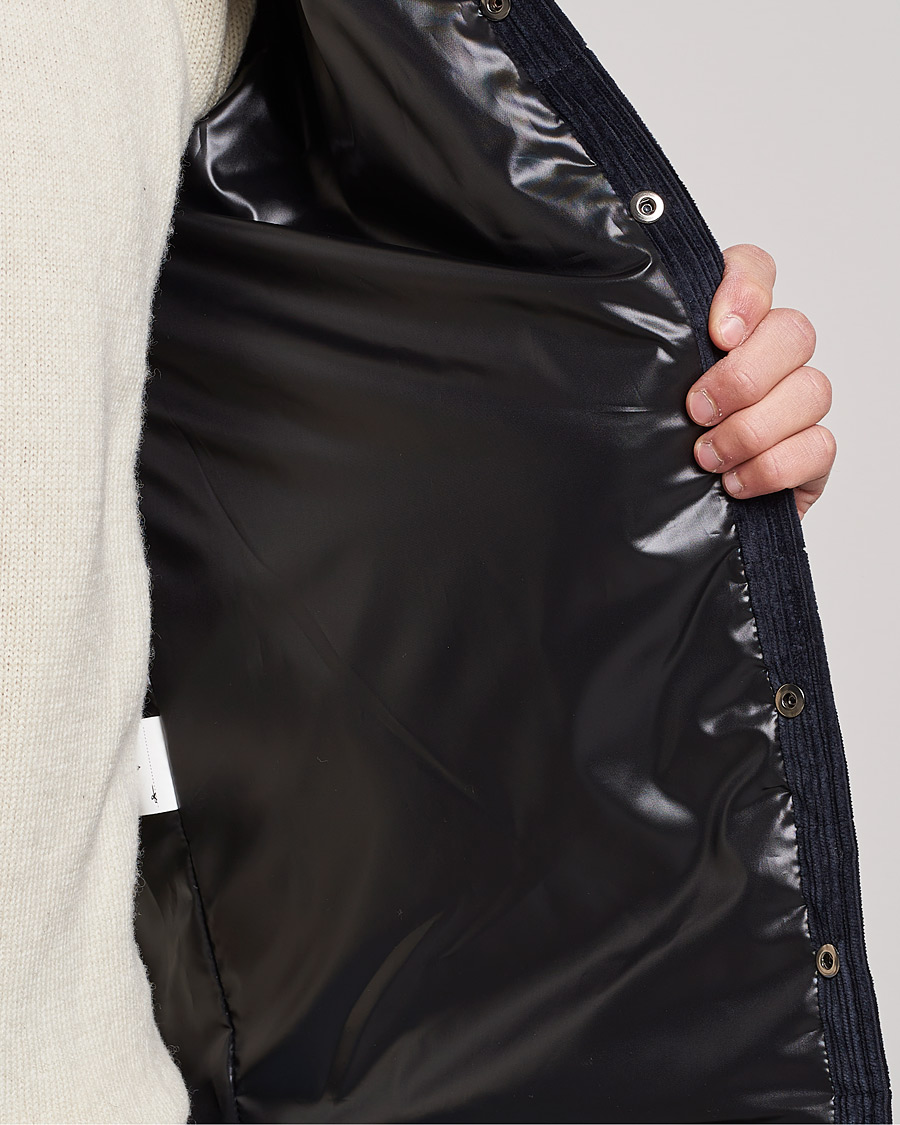 Mies | Kauluspaidat | Holubar | Montana Padded Cord Overshirt Dark Blue