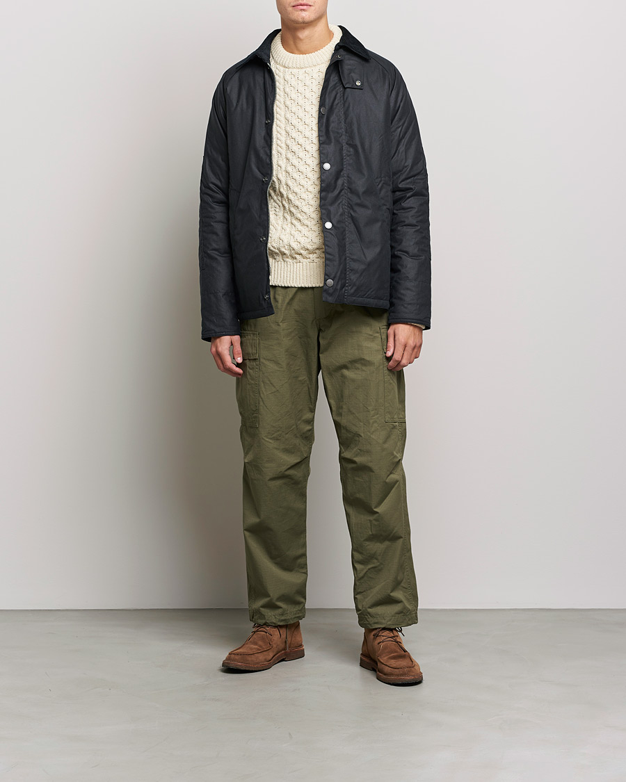 Mies | Takit | Barbour White Label | Nara Slim Wax Jacket Navy