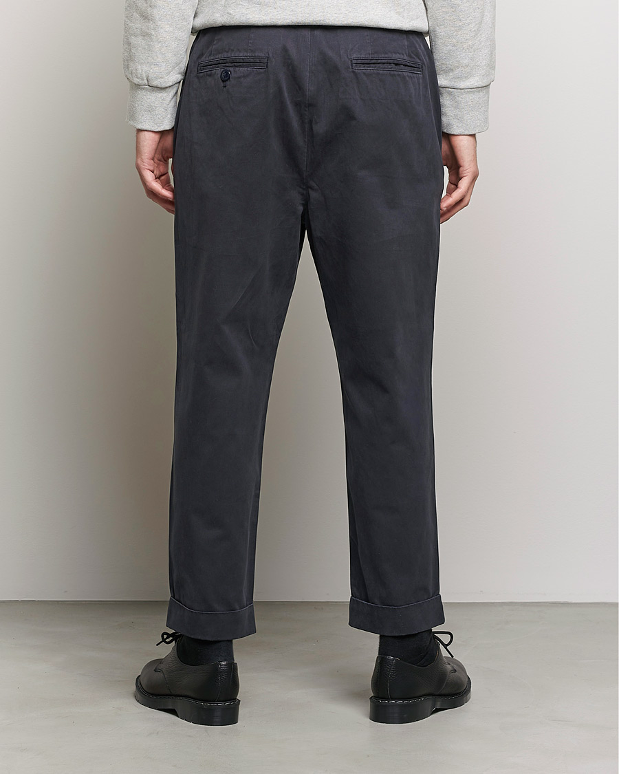 Mies | Housut | Barbour White Label | Baker Cotton Trousers City Navy