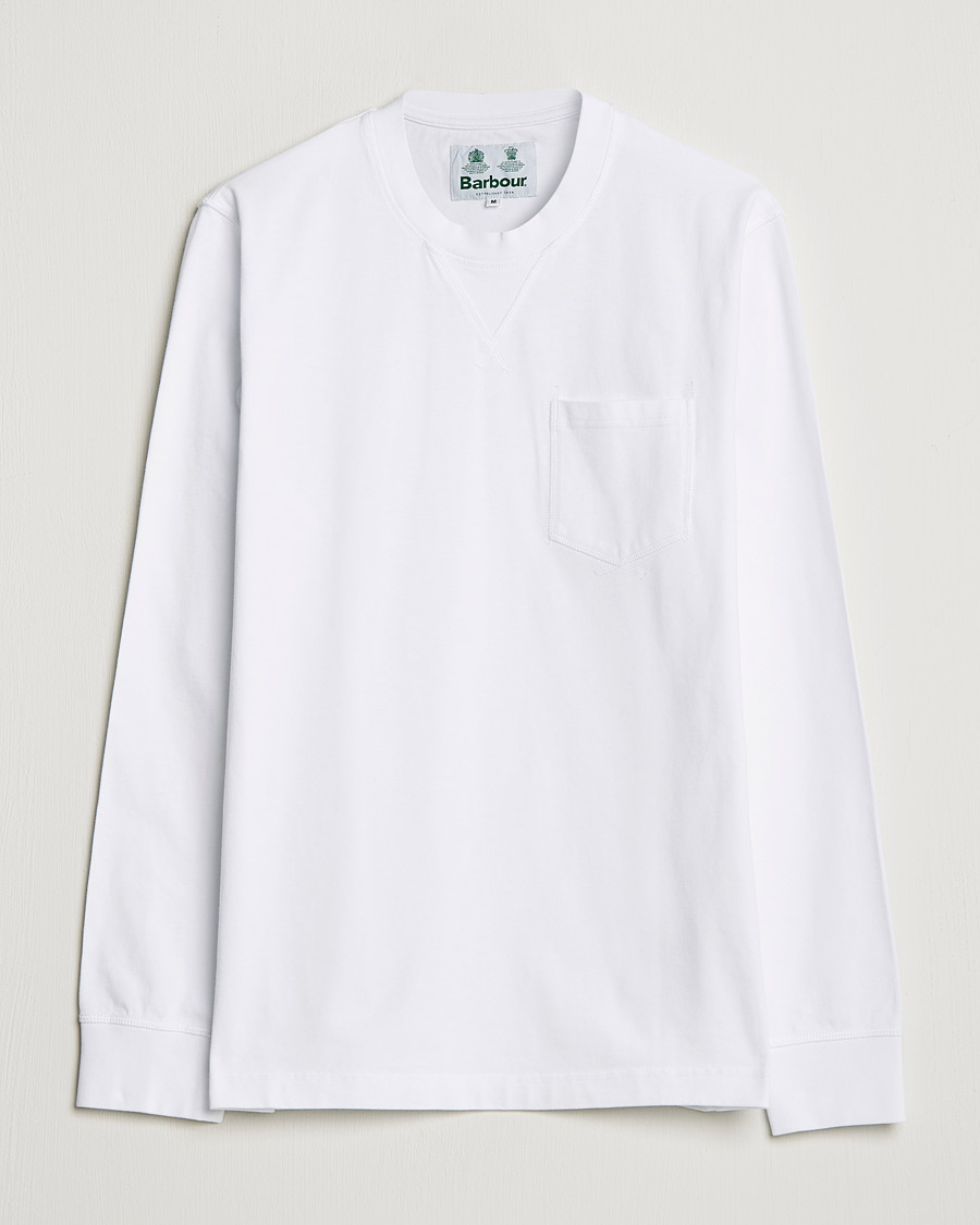 Miehet |  | Barbour White Label | Sheppey Long Sleeve Pocket Tee White