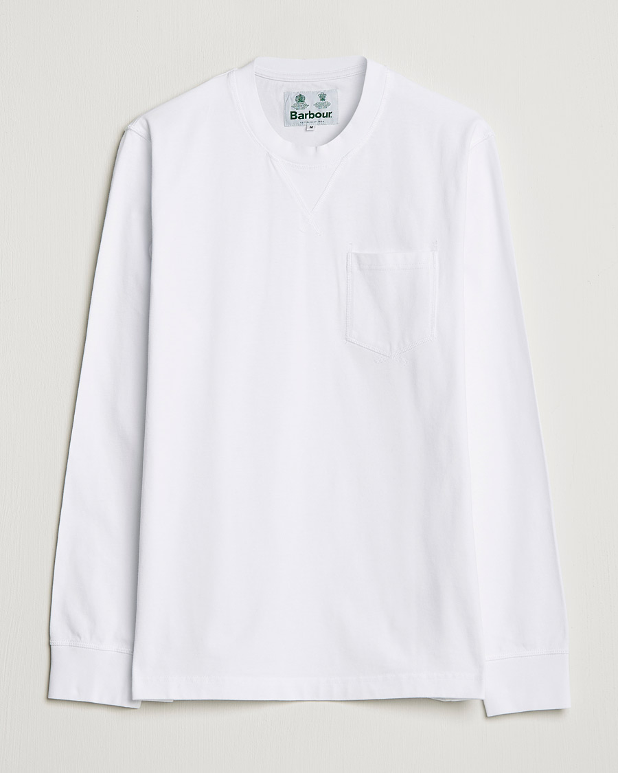 Mies | T-paidat | Barbour White Label | Sheppey Long Sleeve Pocket Tee White