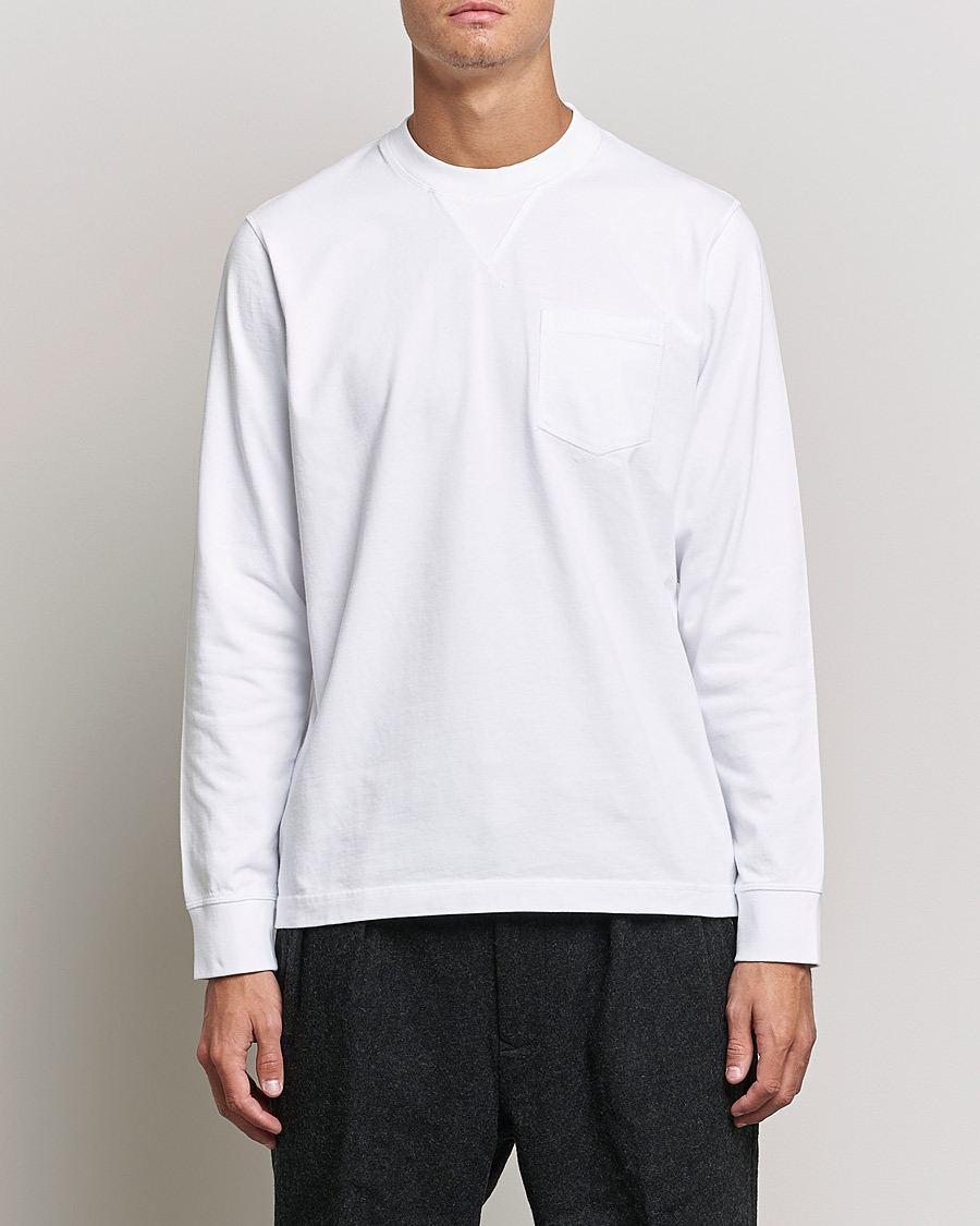 Mies | Best of British | Barbour White Label | Sheppey Long Sleeve Pocket Tee White