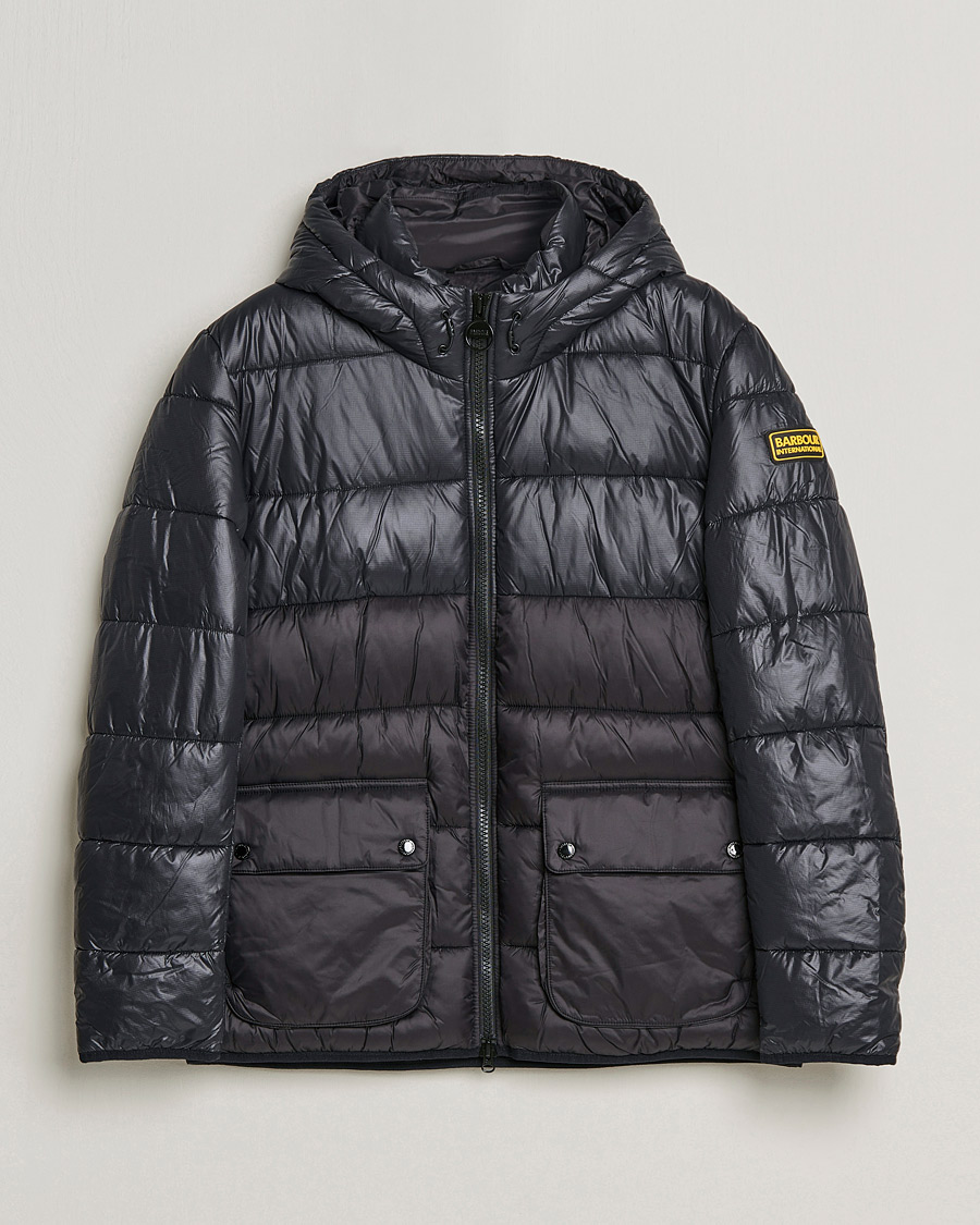 Mies | Takit | Barbour International | Balfour Hooded Quilted Jacket Black