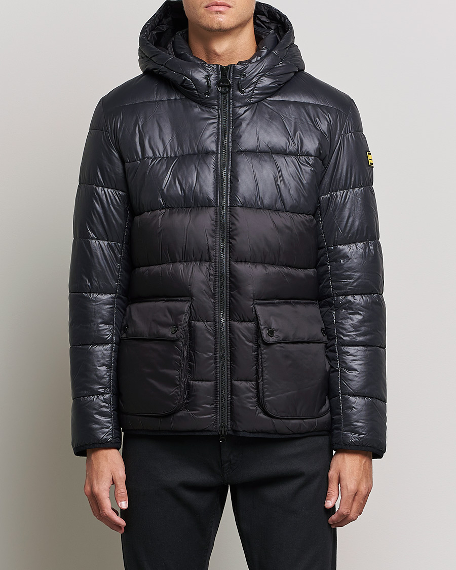 Mies | Takit | Barbour International | Balfour Hooded Quilted Jacket Black