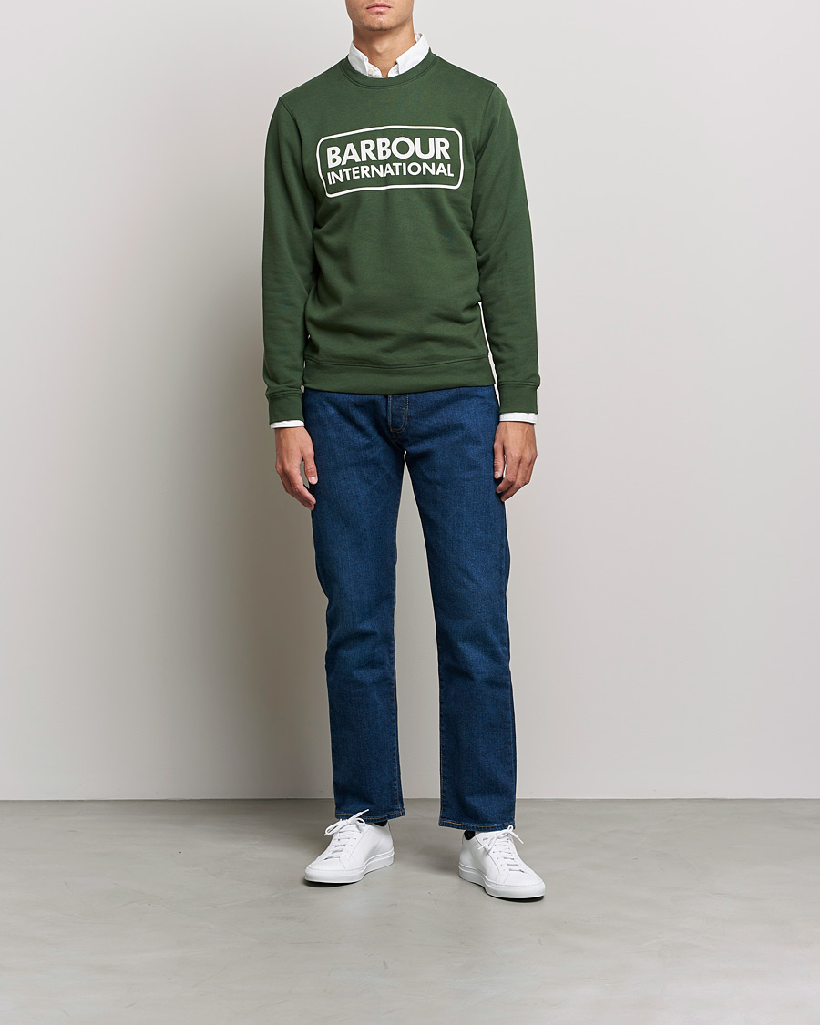 Mies |  | Barbour International | Large Logo Sweatshirt Kombo Green