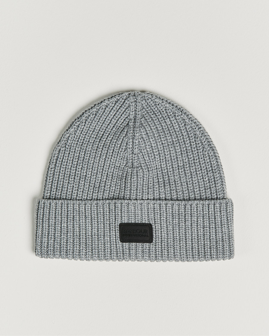 Mies | Barbour International Sweeper Knitted Beanie Grey Marl | Barbour International | Sweeper Knitted Beanie Grey Marl