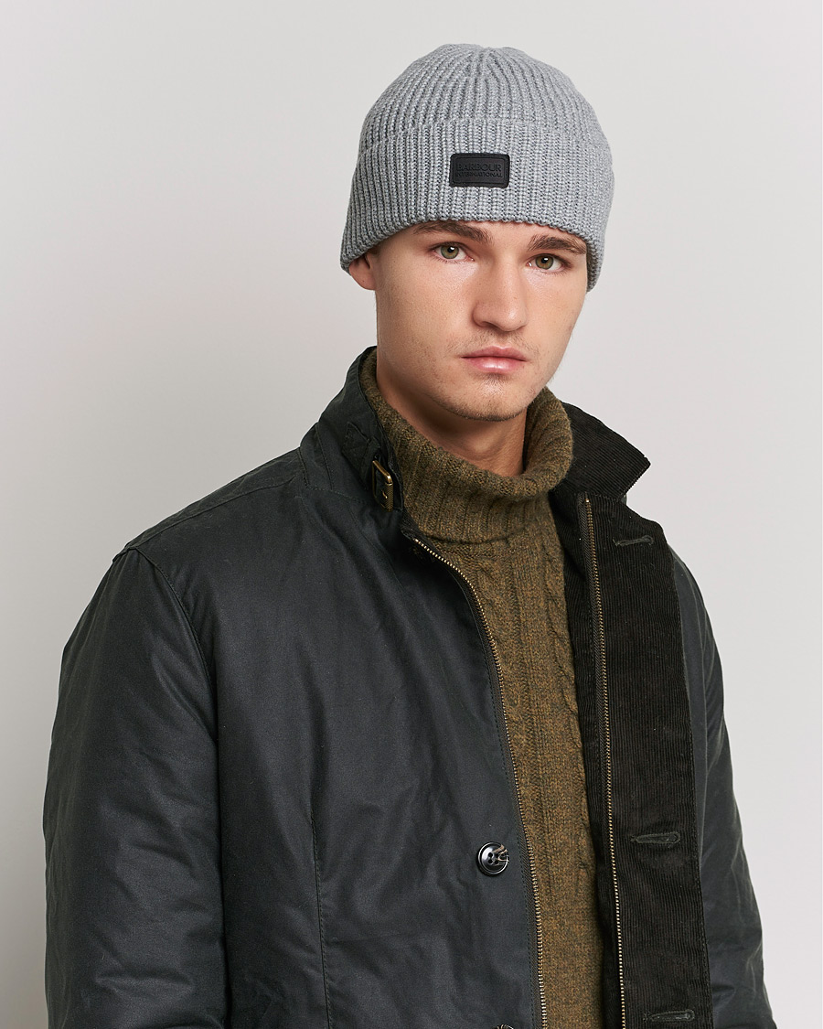 Mies | Pipot | Barbour International | Sweeper Knitted Beanie Grey Marl