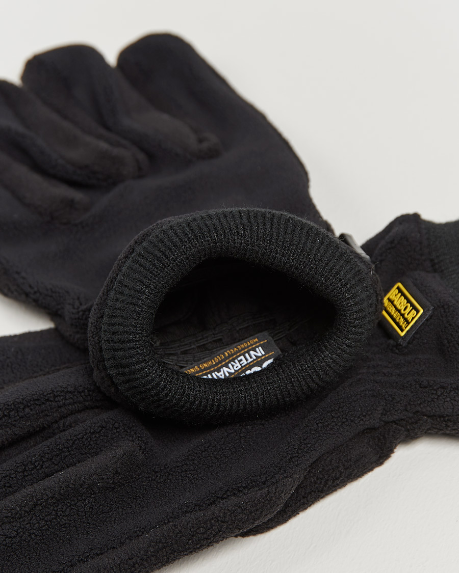 Mies | Best of British | Barbour International | Axle Fleece Gloves Black