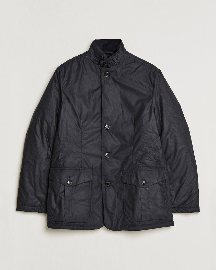 Mies | Takit | Barbour Lifestyle | Winter Lutz Waxed Jacket Navy