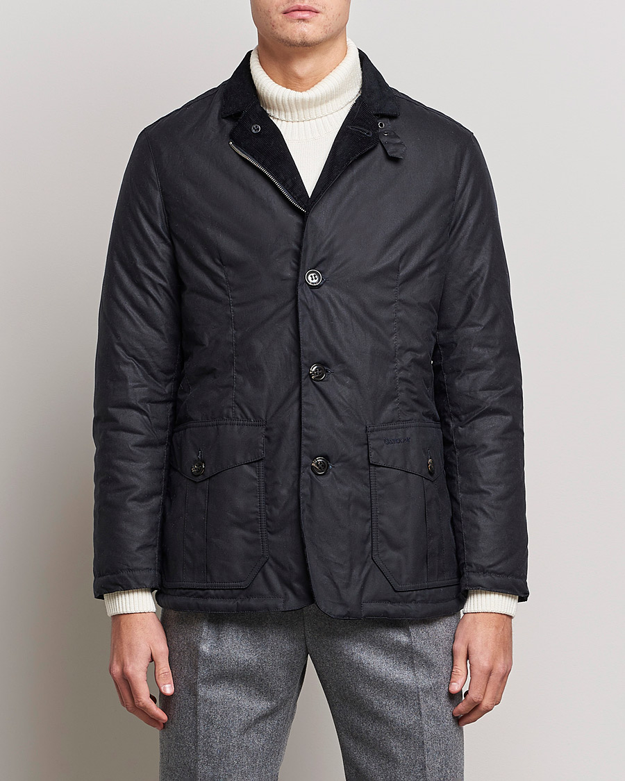Mies |  | Barbour Lifestyle | Winter Lutz Waxed Jacket Navy