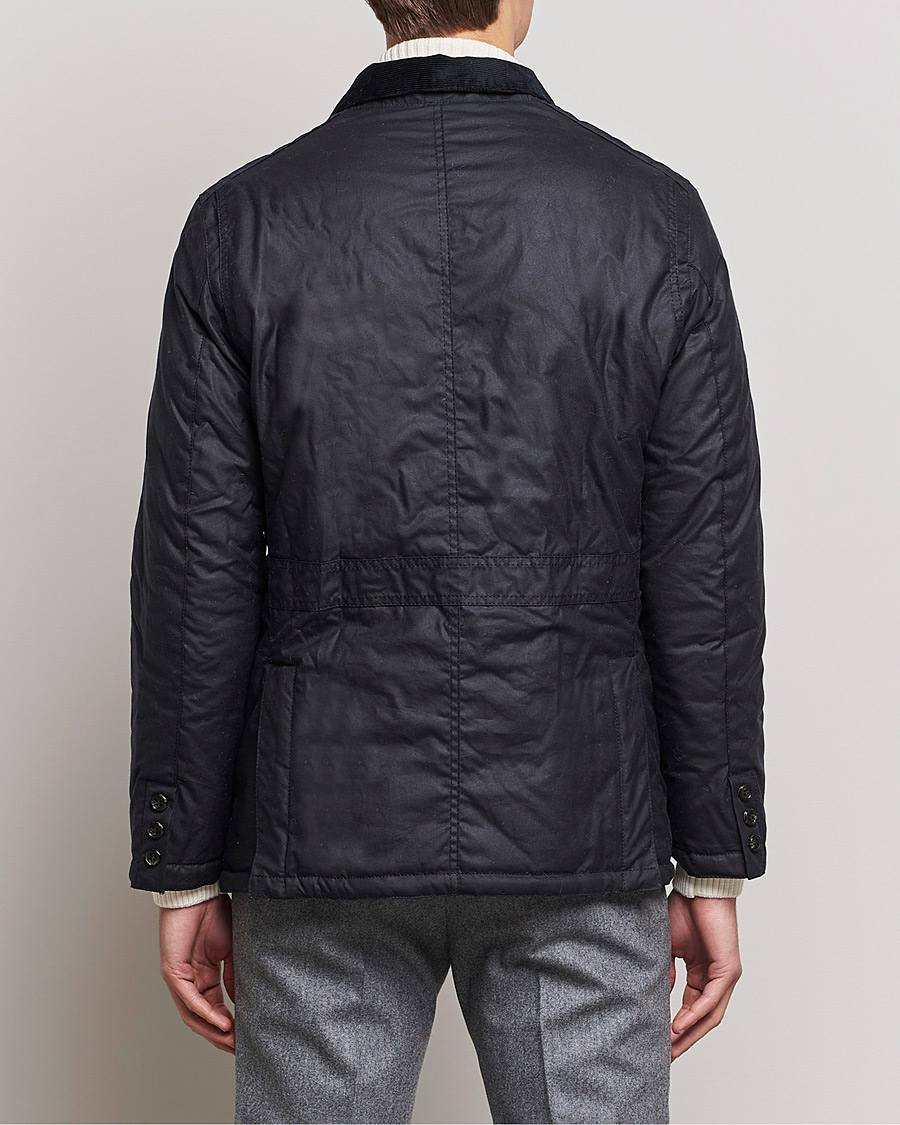 Mies | Takit | Barbour Lifestyle | Winter Lutz Waxed Jacket Navy