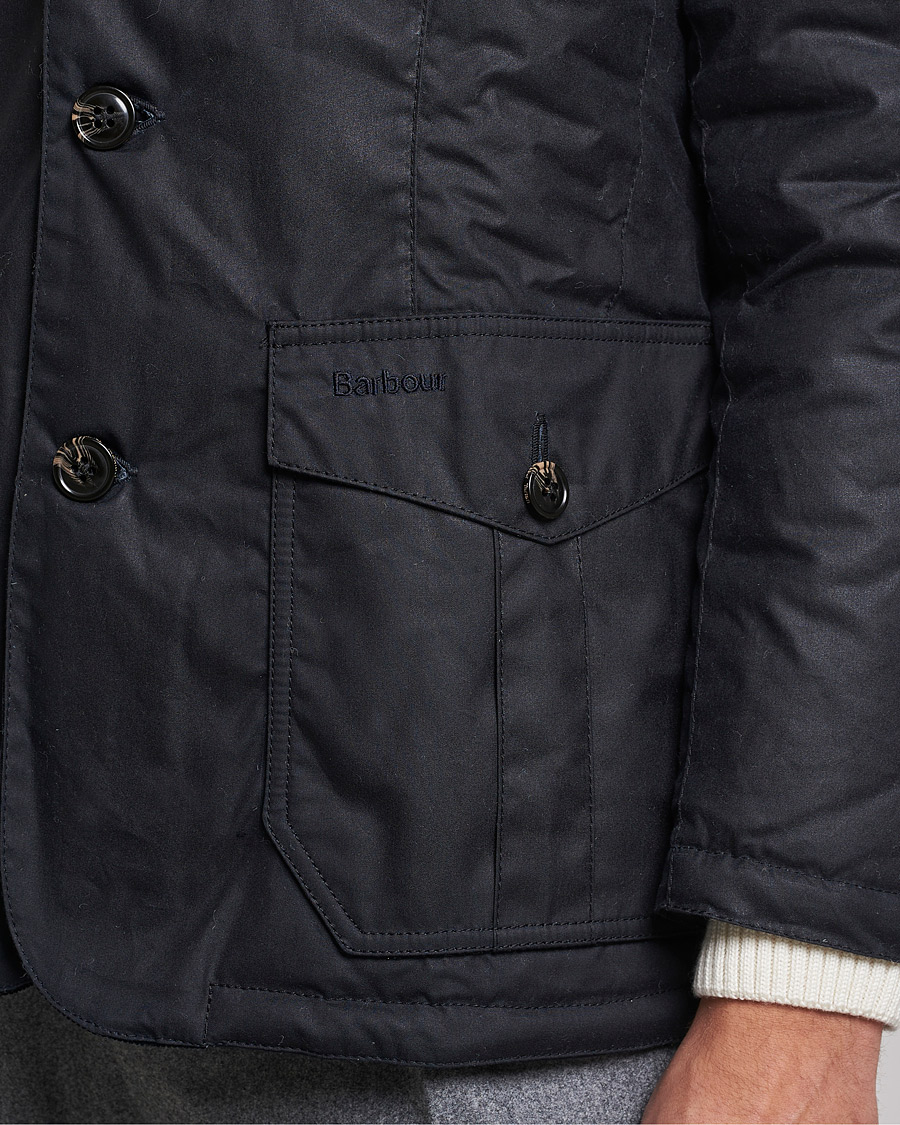 Mies | Takit | Barbour Lifestyle | Winter Lutz Waxed Jacket Navy