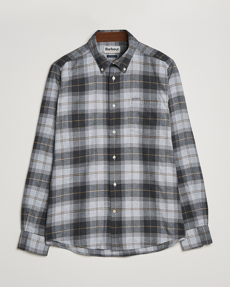 Mies | Kauluspaidat | Barbour Lifestyle | Flannel Check Shirt Grey Stone