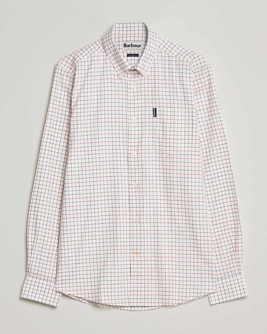 Miehet |  | Barbour Lifestyle | Dillon Check Flannel Shirt White/Red