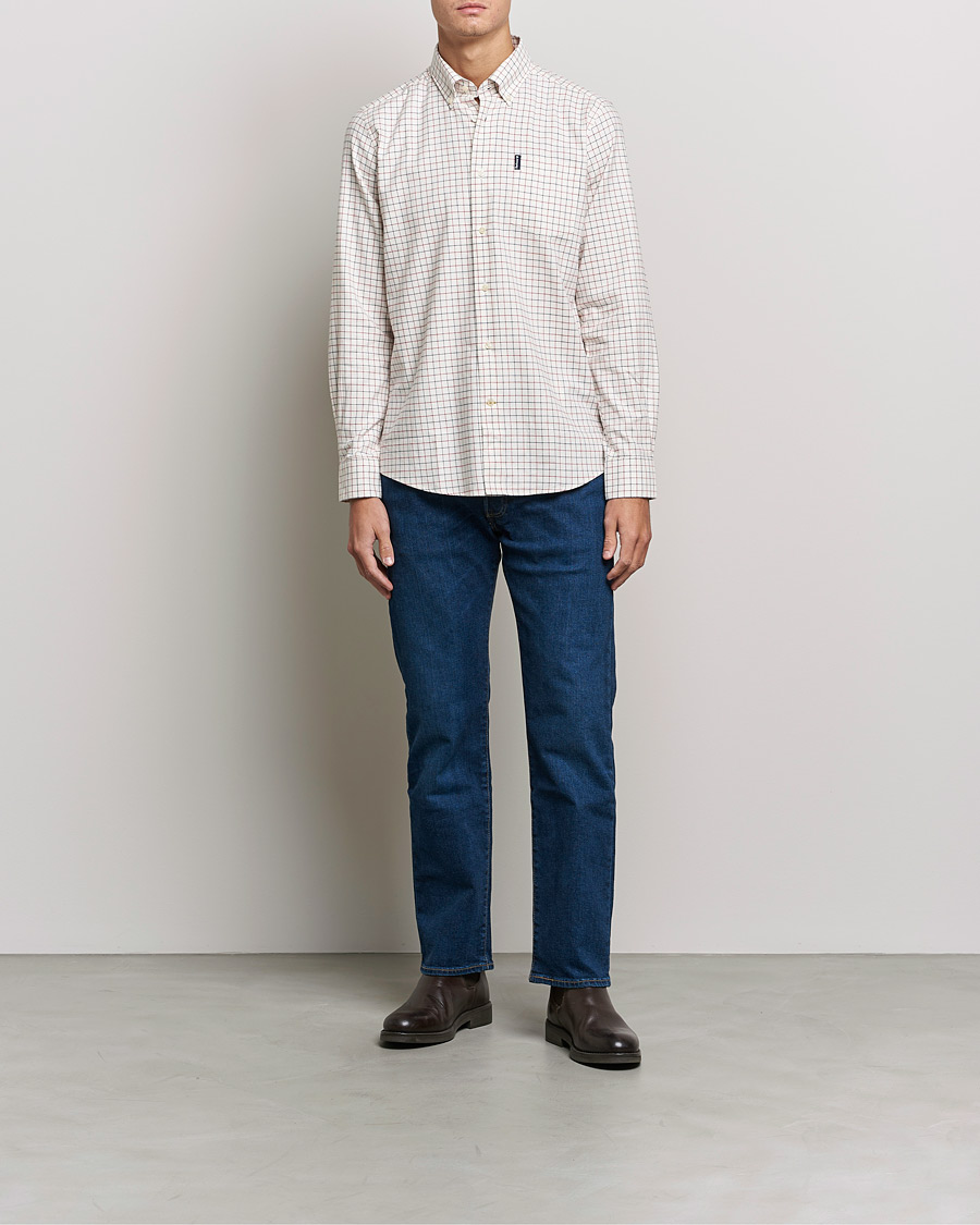 Mies | Kauluspaidat | Barbour Lifestyle | Dillon Check Flannel Shirt White/Red