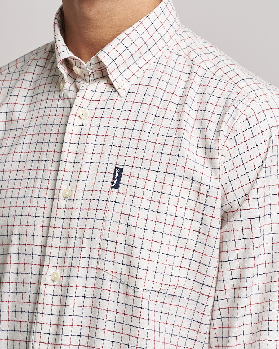 Mies | Kauluspaidat | Barbour Lifestyle | Dillon Check Flannel Shirt White/Red