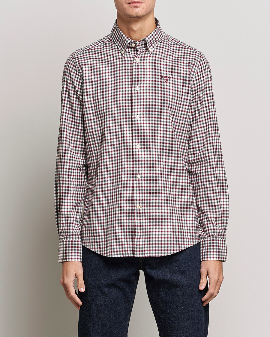 Mies | Best of British | Barbour Lifestyle | Finkle Gingham Flannel Shirt Port Red
