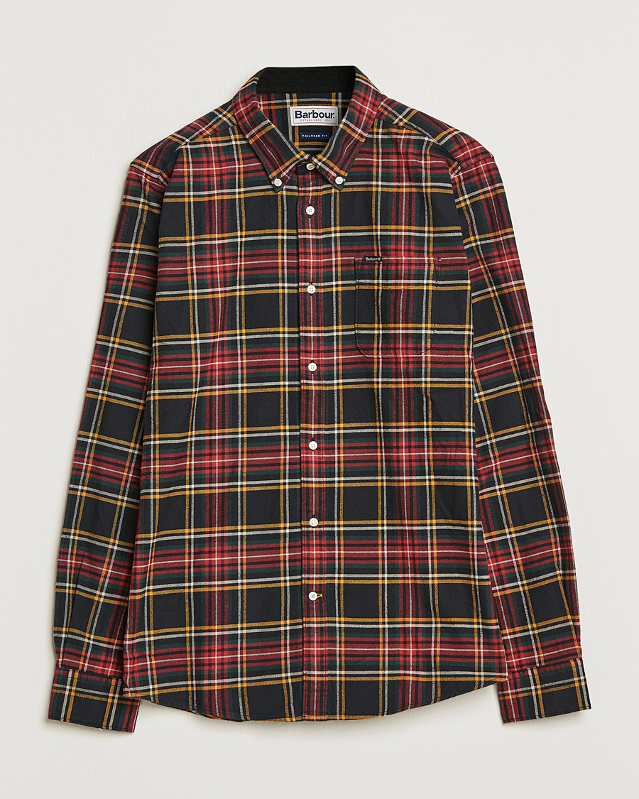 Mies | Kauluspaidat | Barbour Lifestyle | Portdown Flannel Check Shirt Winter Black