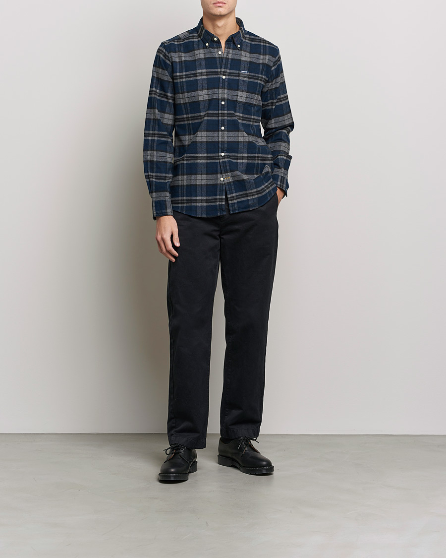 Mies | Kauluspaidat | Barbour Lifestyle | Betsom Flannel Check Shirt Grey Marl
