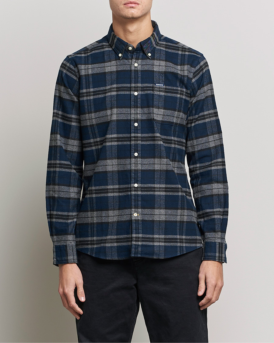 Mies | Kauluspaidat | Barbour Lifestyle | Betsom Flannel Check Shirt Grey Marl