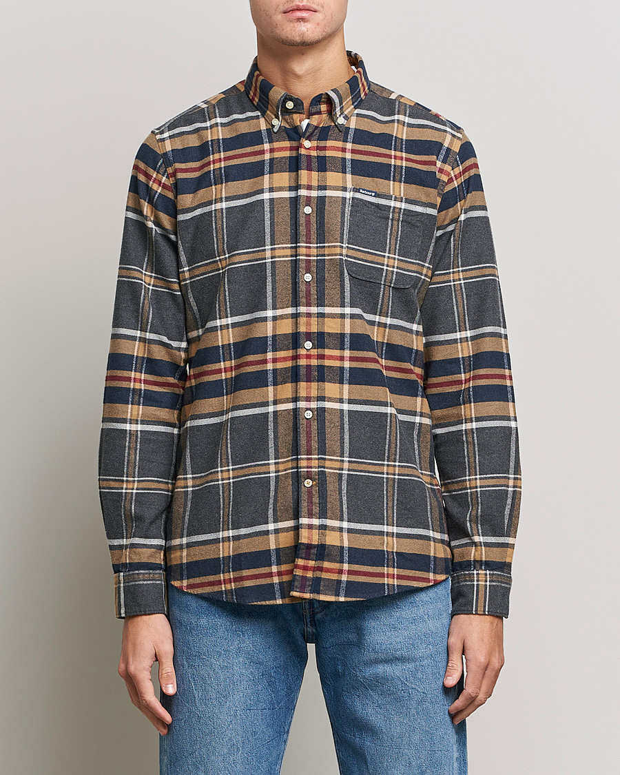 Mies | Kauluspaidat | Barbour Lifestyle | Ronan Flannel Check Shirt Grey Marl