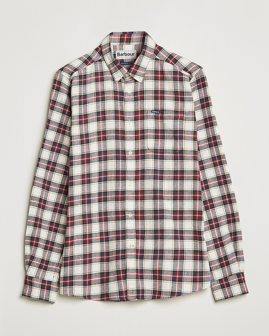 Mies | Kauluspaidat | Barbour Lifestyle | Alderton Flannel Check Shirt Ecru
