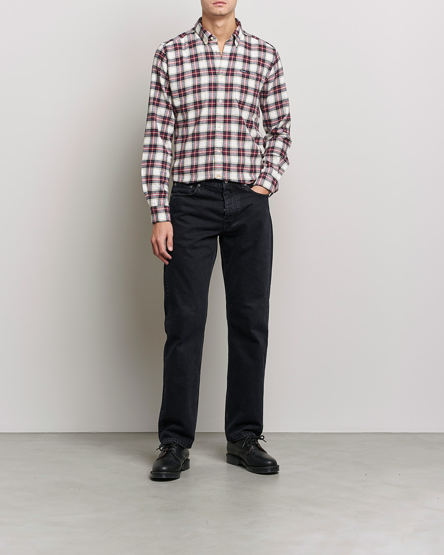 Mies | Kauluspaidat | Barbour Lifestyle | Alderton Flannel Check Shirt Ecru