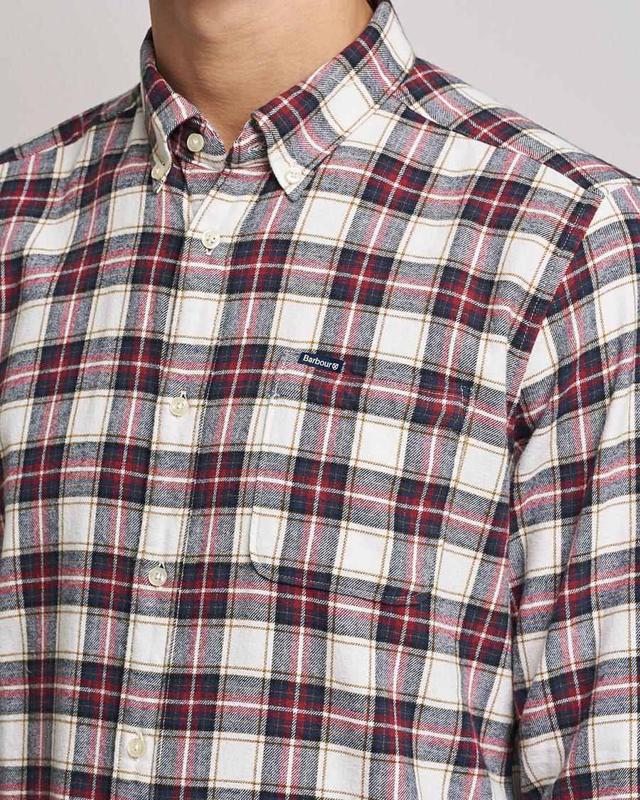 Mies | Kauluspaidat | Barbour Lifestyle | Alderton Flannel Check Shirt Ecru