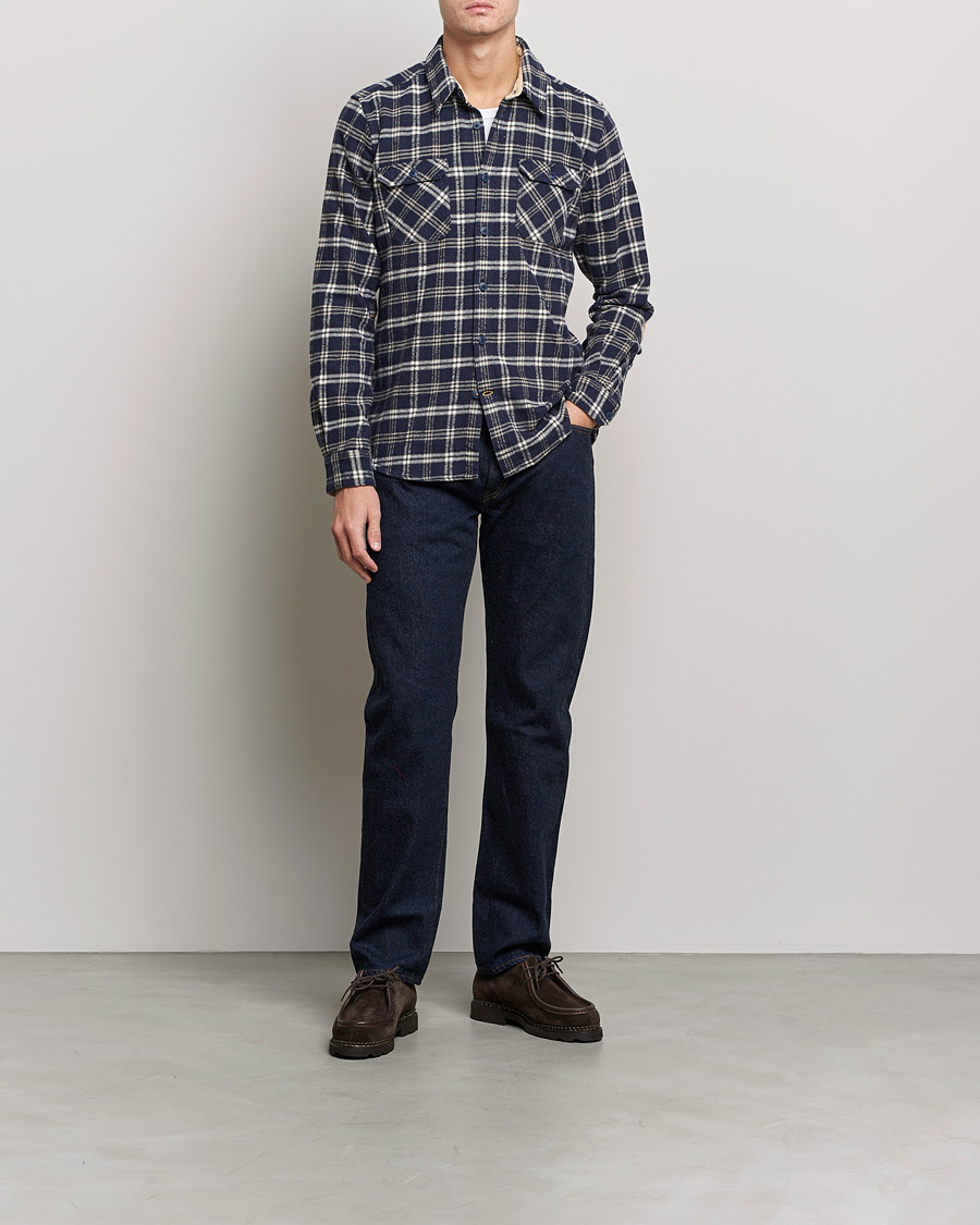 Mies | Paitatakit | Barbour Lifestyle | Winter Worker Checked Overshirt Navy
