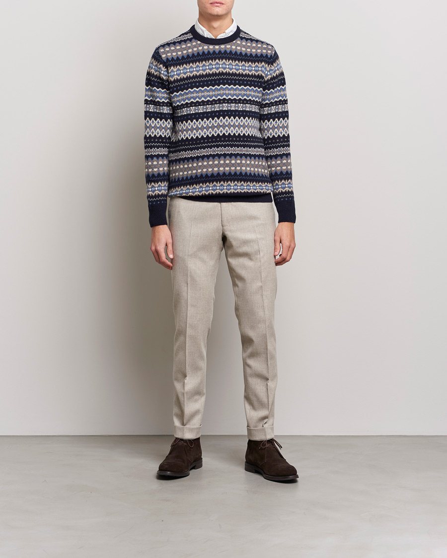 Mies | Puserot | Barbour Lifestyle | Case Fair Isle Crew Midnight