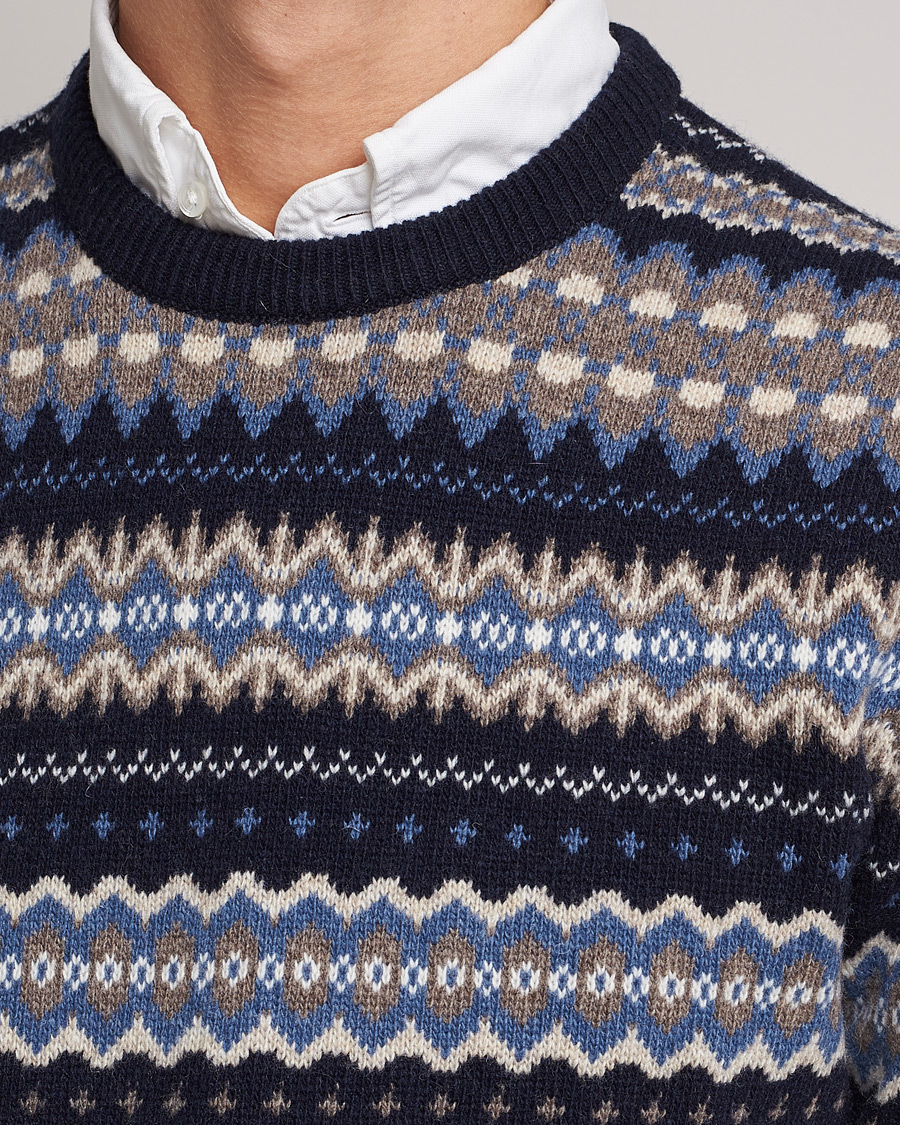 Mies | Puserot | Barbour Lifestyle | Case Fair Isle Crew Midnight