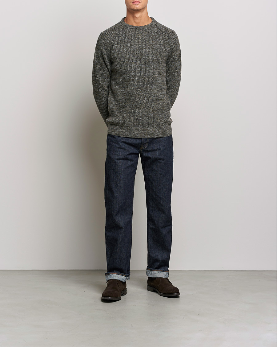 Mies | Neuleet | Barbour Lifestyle | Horseford Heavy Knitted Sweater Olive