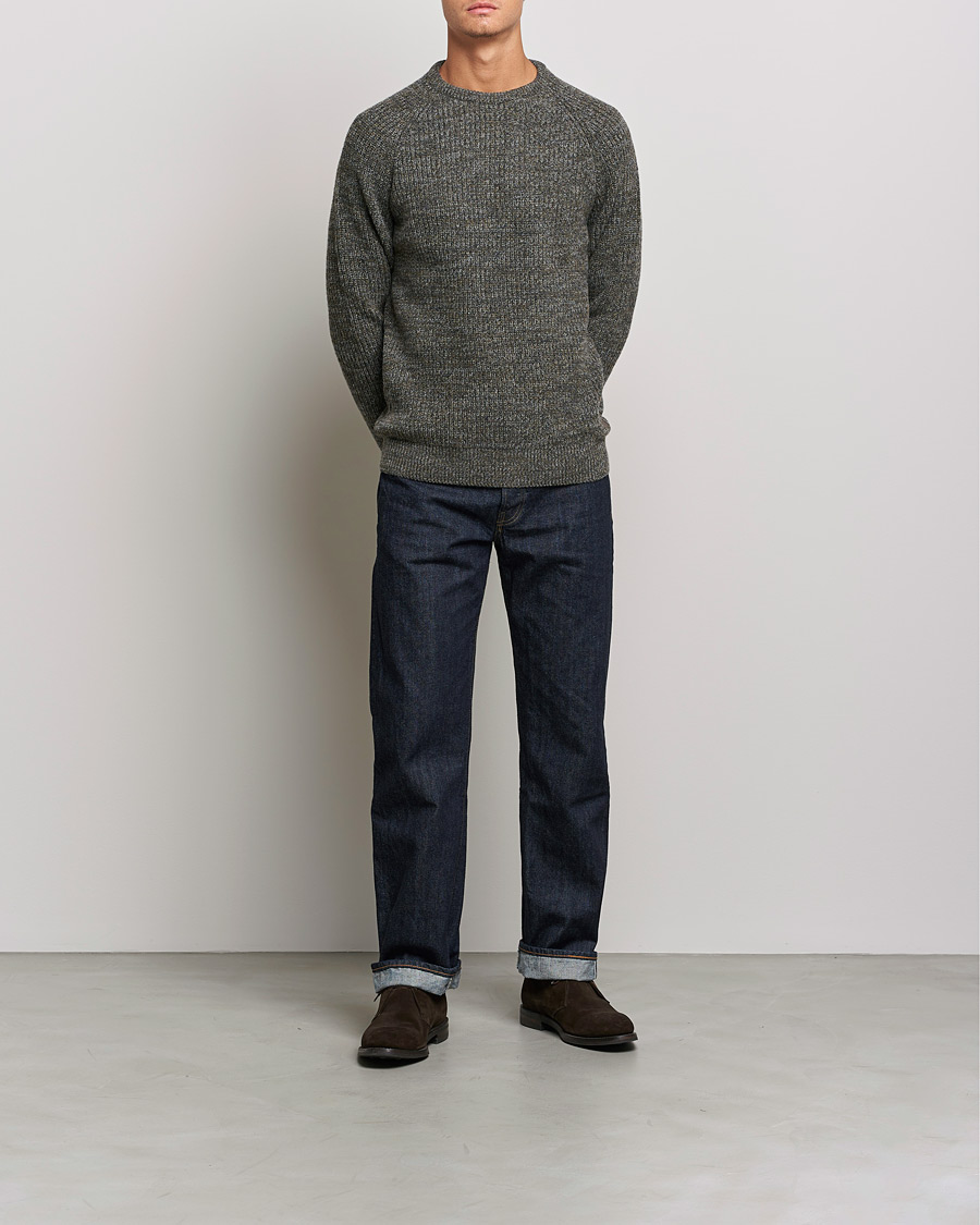 Mies | Puserot | Barbour Lifestyle | Horseford Heavy Knitted Sweater Olive