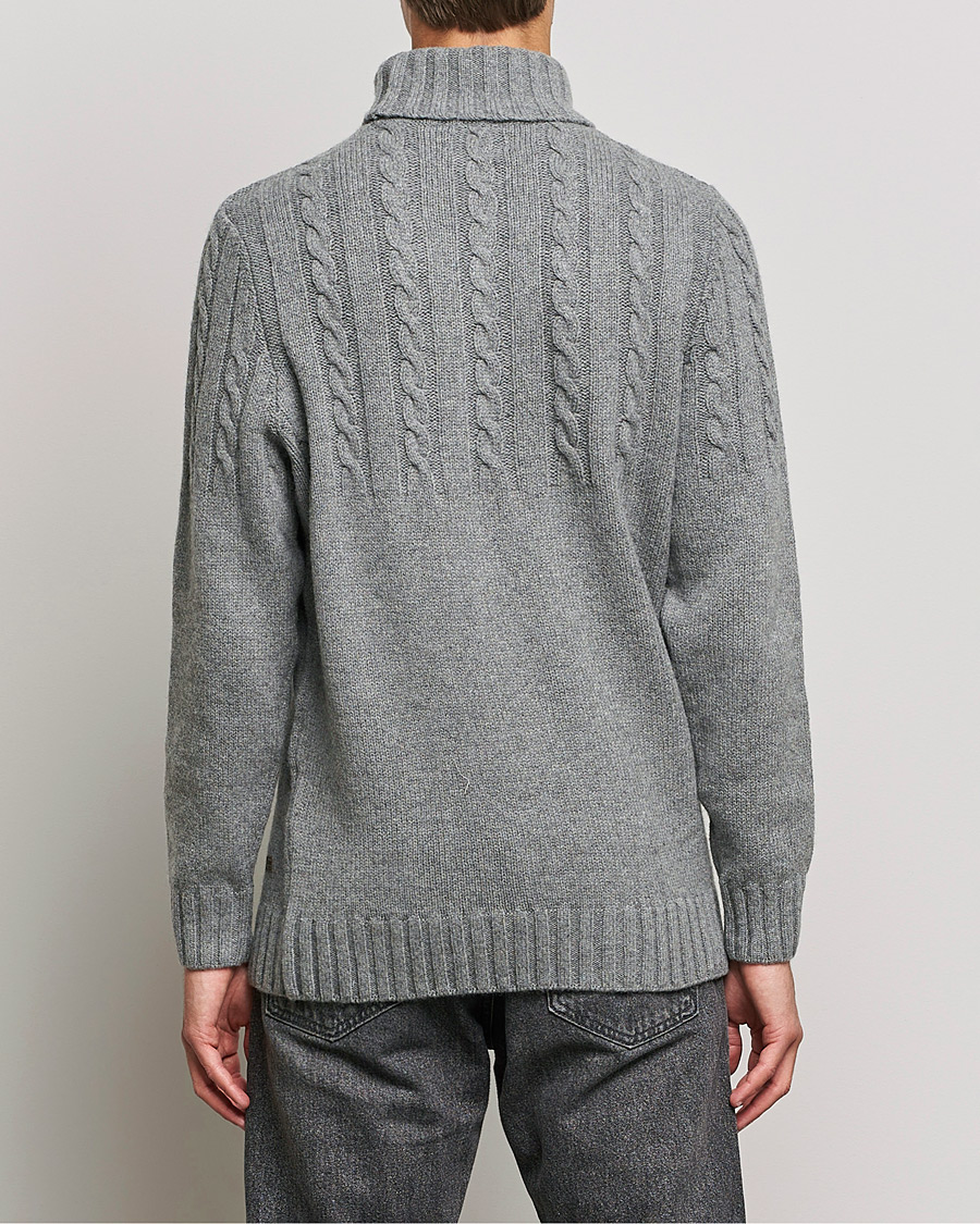 Mies | Puserot | Barbour Lifestyle | Duffle Cable Rollneck Grey Marl