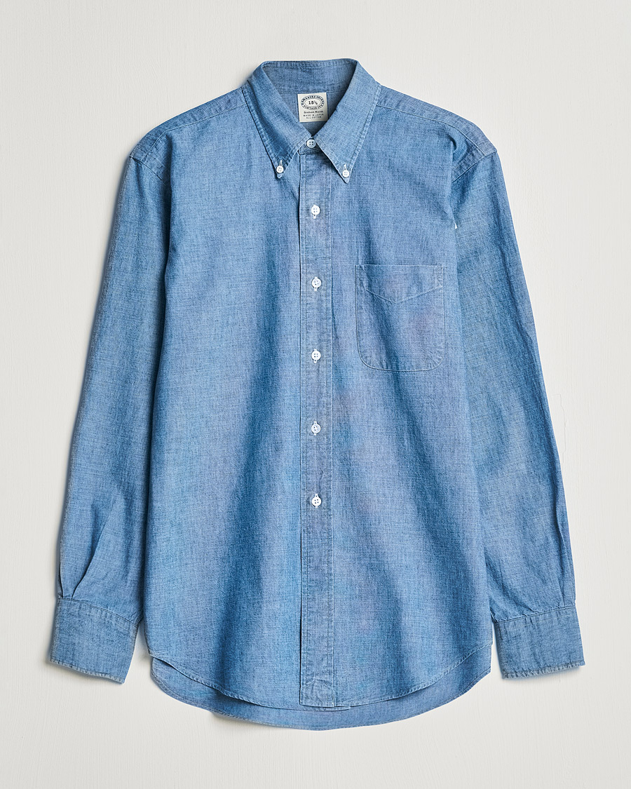 Mies | Kauluspaidat | Kamakura Shirts | Vintage Ivy Chambray BD Shirt Light Blue