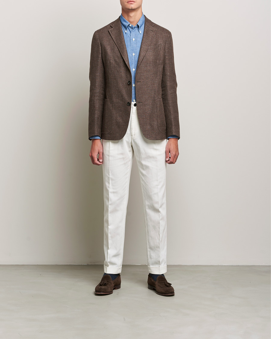 Mies | Kauluspaidat | Kamakura Shirts | Vintage Ivy Chambray BD Shirt Light Blue