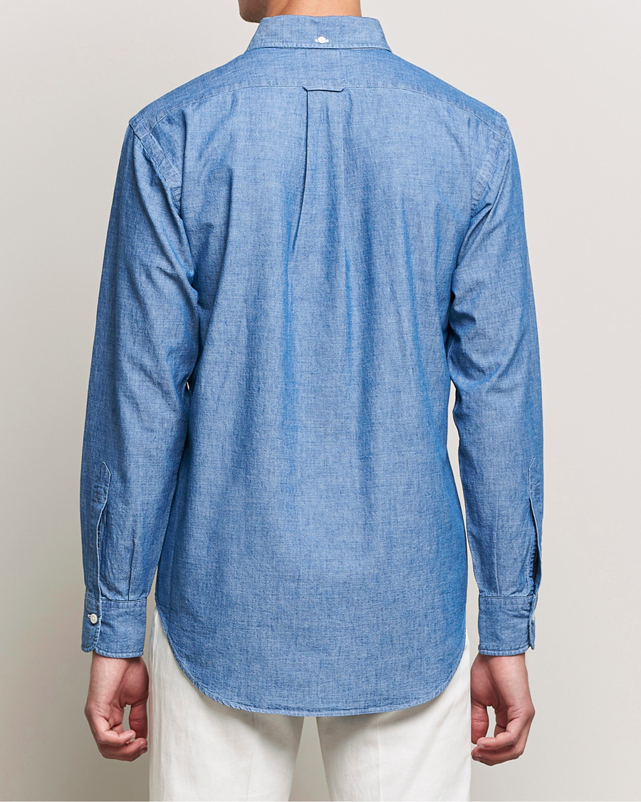 Mies | Kauluspaidat | Kamakura Shirts | Vintage Ivy Chambray BD Shirt Light Blue