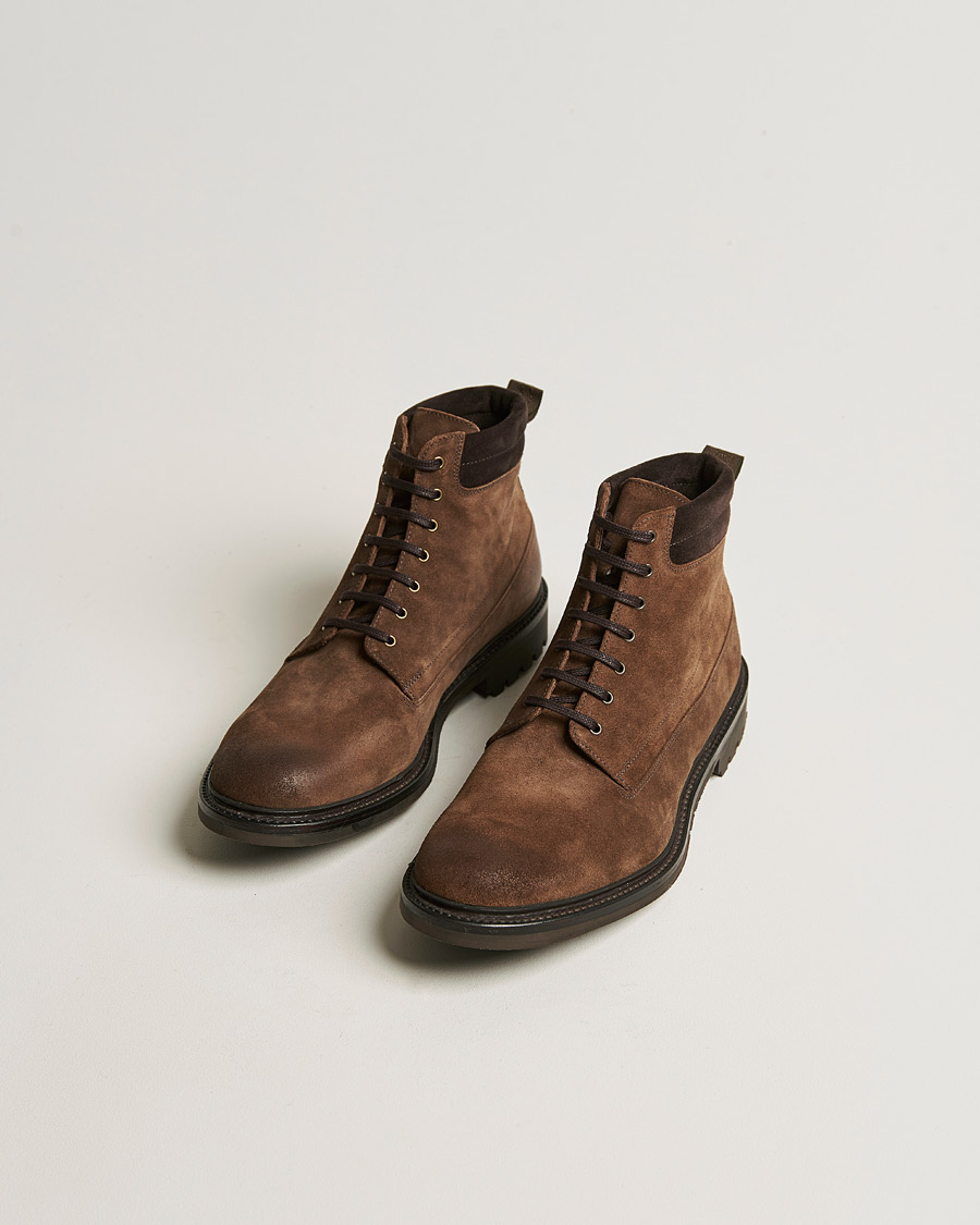 Mies | Käsintehdyt kengät | Loake 1880 | Kirby Suede Boot Brown
