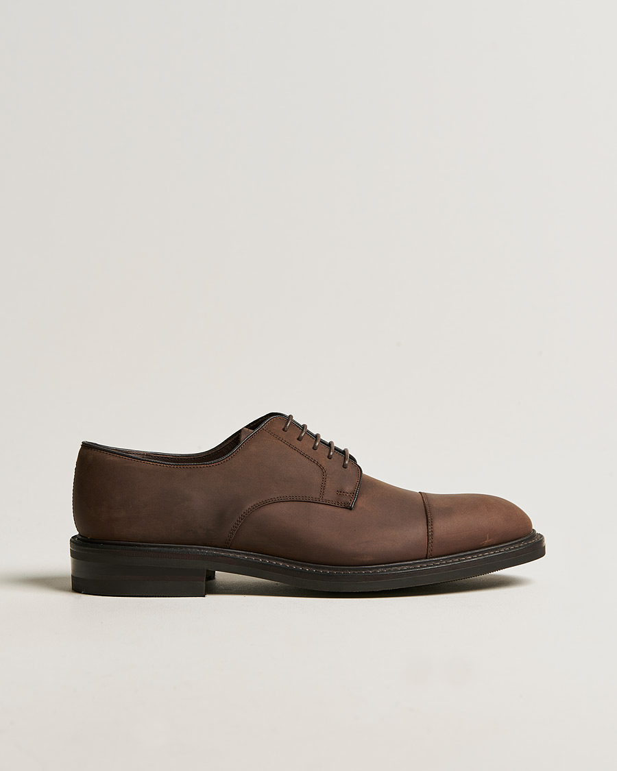 Mies | Loake 1880 Ampleforth Oiled Nubuck Toe-Cap Derby Brown | Loake 1880 | Ampleforth Oiled Nubuck Toe-Cap Derby Brown