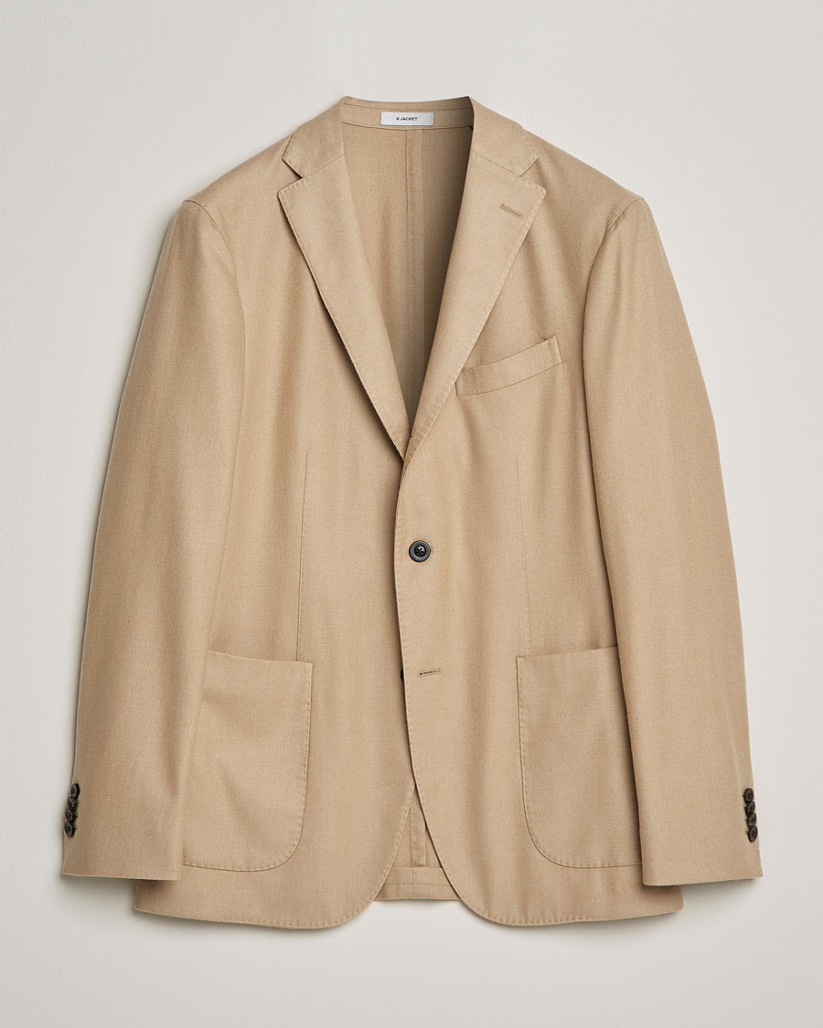 Mies | Pikkutakit | Boglioli | K Jacket Dyed Flannel Blazer Beige