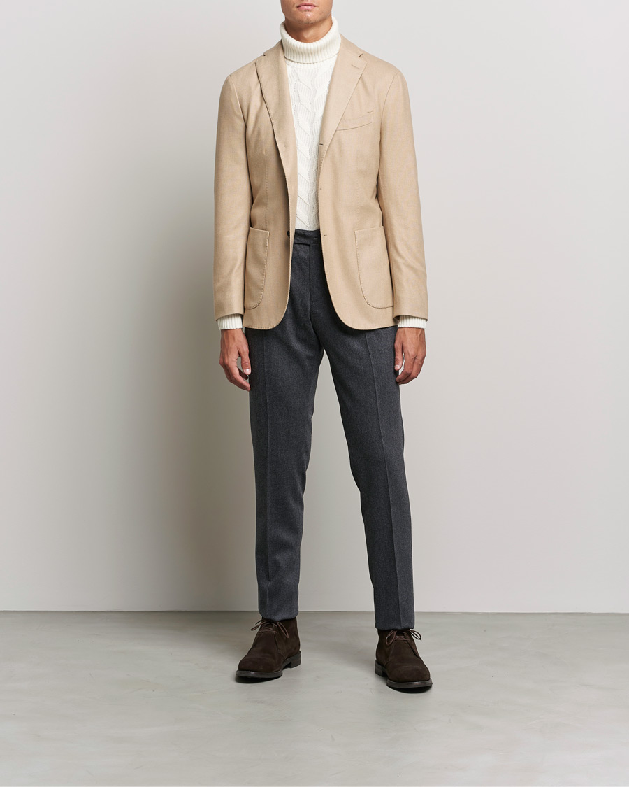 Mies | Italian Department | Boglioli | K Jacket Dyed Flannel Blazer Beige