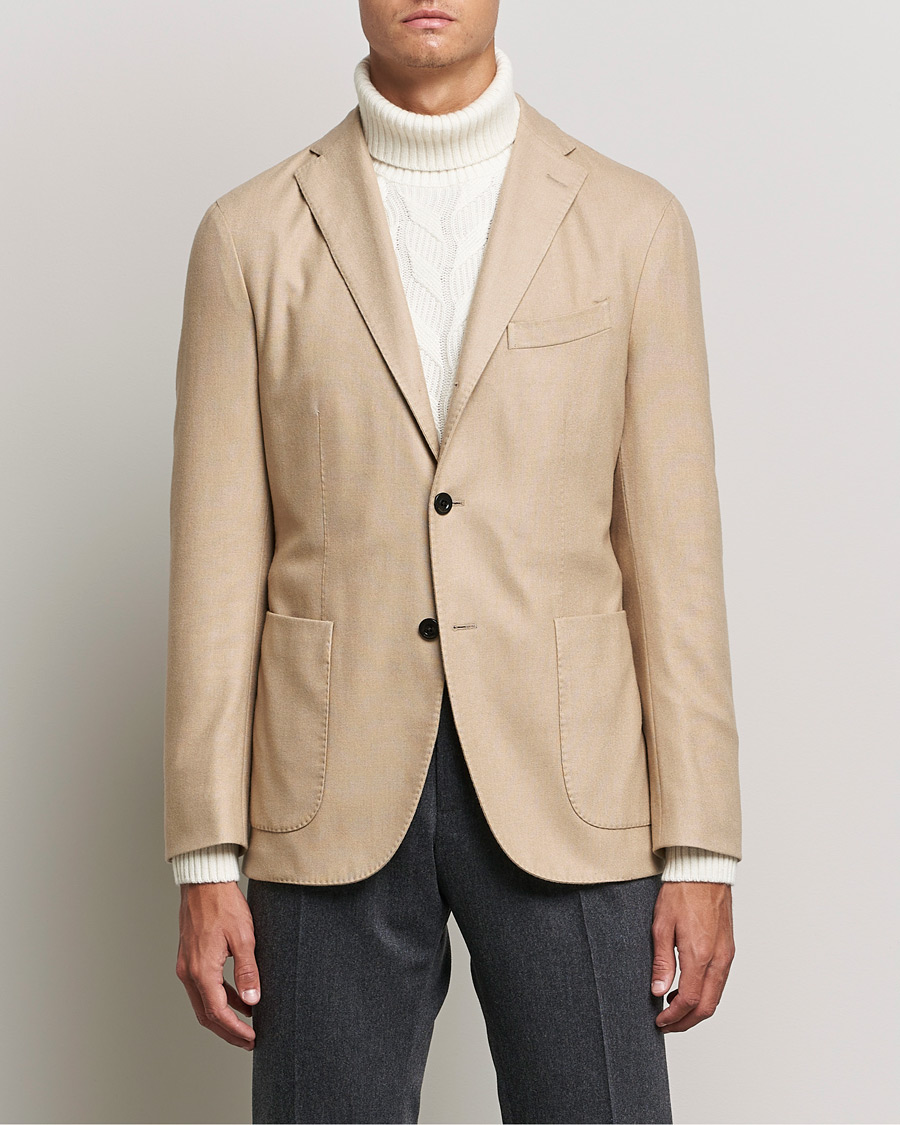 Mies |  | Boglioli | K Jacket Dyed Flannel Blazer Beige