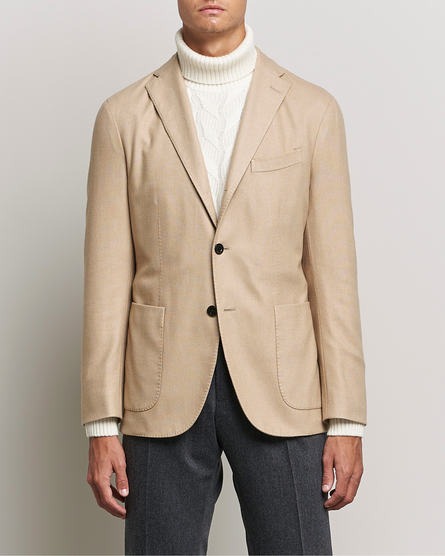 Mies | Pikkutakit | Boglioli | K Jacket Dyed Flannel Blazer Beige
