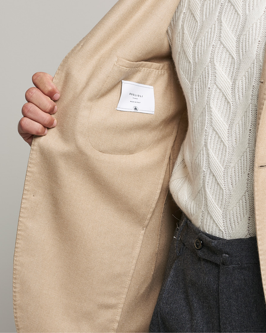 Mies | Pikkutakit | Boglioli | K Jacket Dyed Flannel Blazer Beige