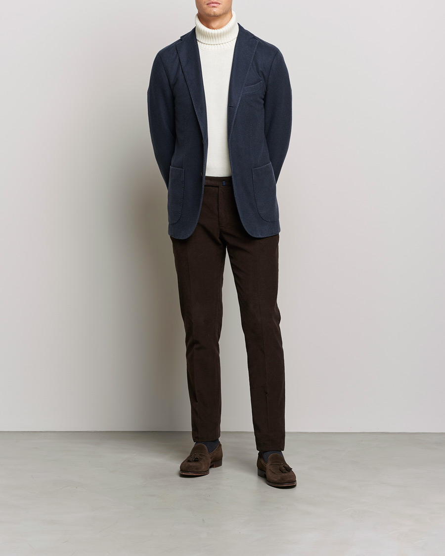Mies | Villakankaiset pikkutakit | Boglioli | K Jacket Garment Dyed Cashmere Blazer Dark Blue