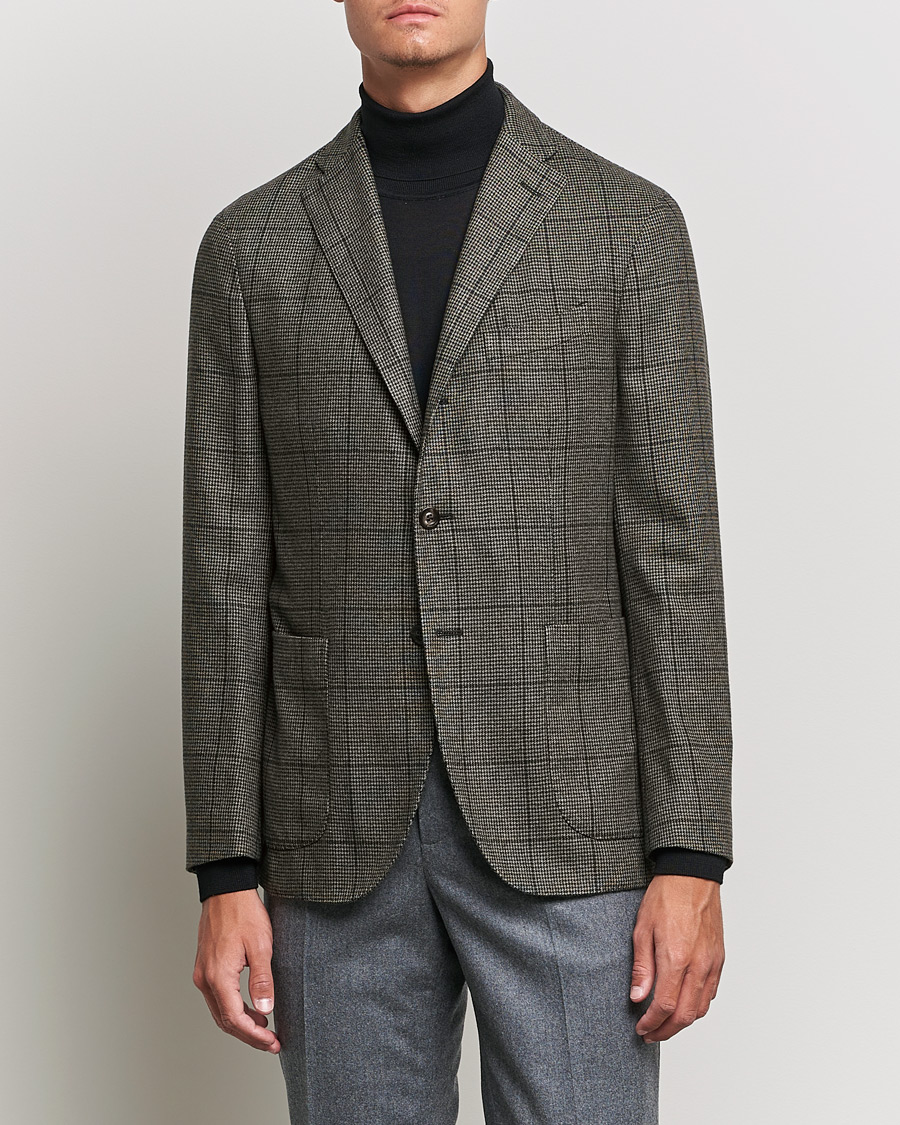 Mies | Pikkutakit | Boglioli | K Jacket Wool Check Blazer Brown
